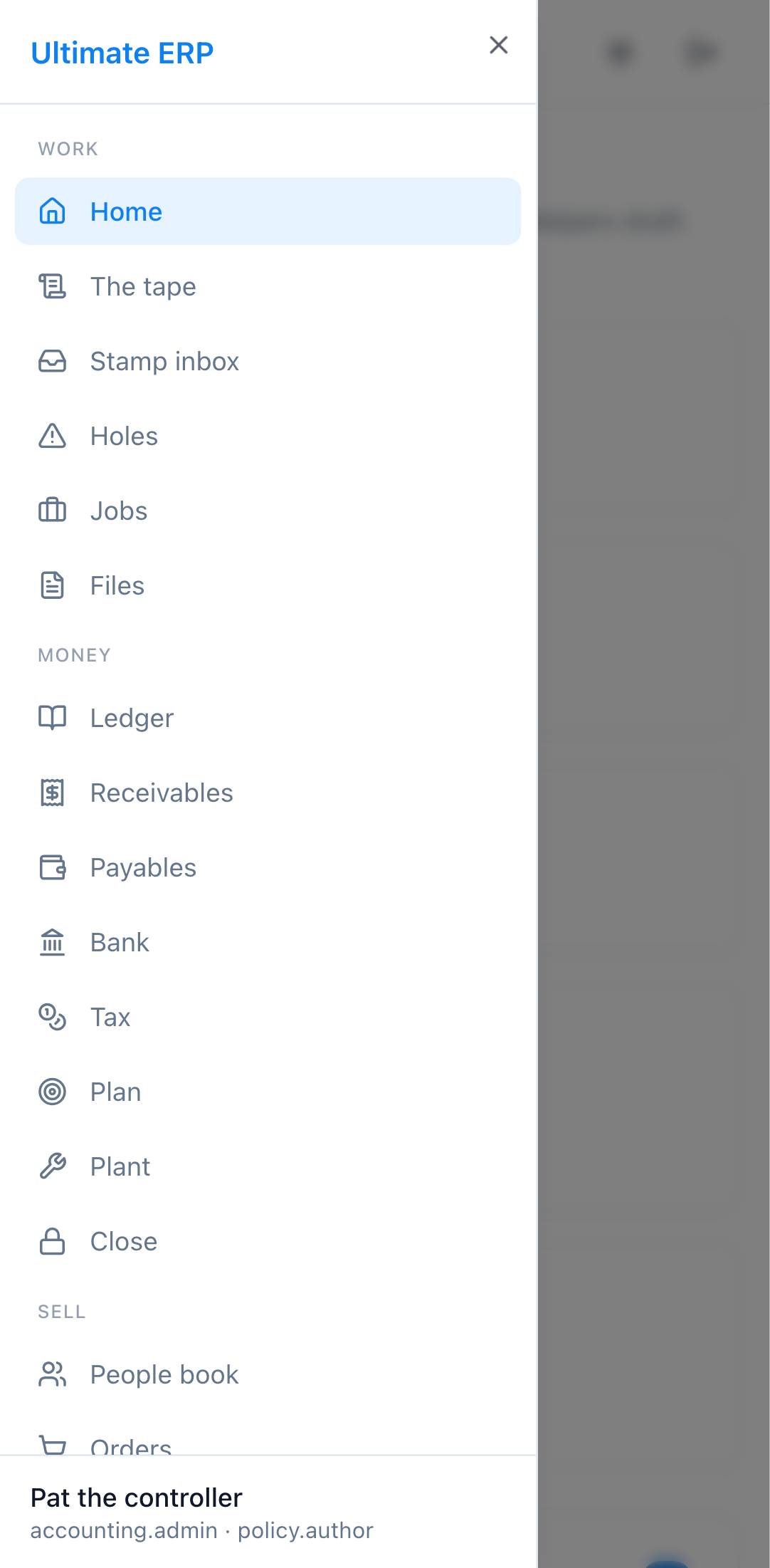 The phone drawer. Every link is there.